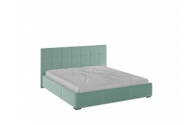 Двуспальная кровать Рио интерьерная 180 мятный квадрат, ортопед