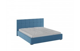 Двуспальная кровать Рио интерьерная 180 светло-голубой квадрат, ортопед