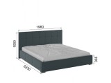 Рио Кровать интерьерная 180 серый квадрат, ПМ купить