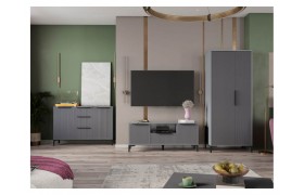 Гостиная Иадама графит / софт комплектация 1 Готовая