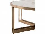 Стол журнальный STOOL GROUP Алиада 90*90 Светлая керамика/шампан недорого