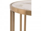 Стол журнальный STOOL GROUP Алиада 55*55 Светлая керамика/шампан распродажа