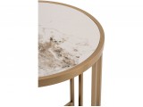 Стол журнальный STOOL GROUP Алиада 55*55 Светлая керамика/шампан купить