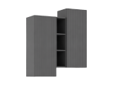 Оскар Шкаф подвесной комбинированный (Графит Софт NEW, Графит) недорого