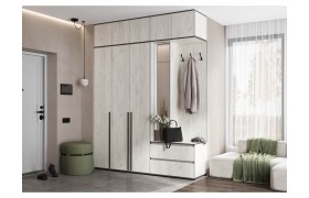 Прихожая Норд композиция №1, Дуб крафт белый/