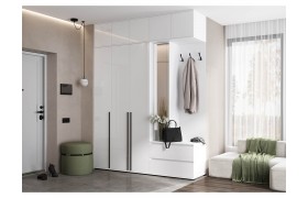 Прихожая Норд композиция №1, Белый глянец/