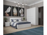Кровать 140x200 с настилом из ДСП Плейона, белый купить