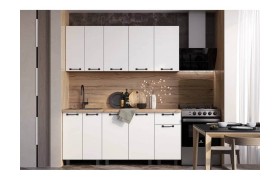 Кухонный гарнитур Готовая Тина 1,8м, Крафт, белый