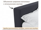 Мягкая кровать Skandi 1600 черная с подъемным механизмом распродажа
