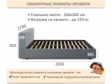 Мягкая кровать Skandi 1600 черная с подъемным механизмом купить