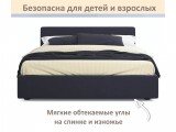 Мягкая кровать Skandi 1600 черная с подъемным механизмом от производителя