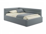 Мягкая кровать-тахта Aura 1200 серая с подъемным механизмом недорого