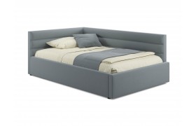 Тахта Мягкая кровать-Aura 1200 серая подъемным механизмом