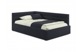 Тахта Мягкая кровать-Aura 1200 черная с подъемным механизмом