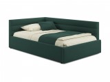 Мягкая кровать Aura 1200 изумруд с подъемным механизмом недорого