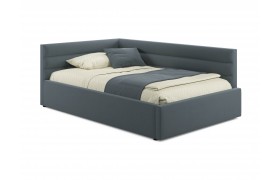 Тахта Мягкая кровать-Aura 1200 темно-серая подъемным