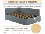 Мягкая кровать-тахта Kapri 1200 серая c подъемным механизмом фото