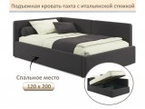 Мягкая кровать-тахта Kapri 1200 шоколад c подъемным механизмом от производителя