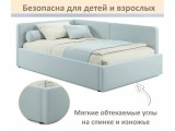 Мягкая кровать-тахта Kapri 1200 мята пастель c подъемным механиз распродажа
