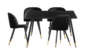 Обеденная группа Миано black / gold