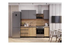 Кухня Шерлок 1,6 м, крафт, графит