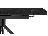 Катчел 120(180)x80 черный мрамор / черный Керамический стол недорого