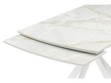Катчел 120(180)x80 белая шагрень / белый Керамический стол недорого
