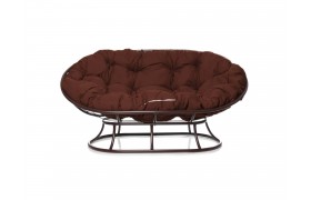 Диван МАМАСАН без ротанга коричневое, подушка