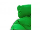 Кресло ПАПАСАН мини без ротанга белое, зелёная подушка купить