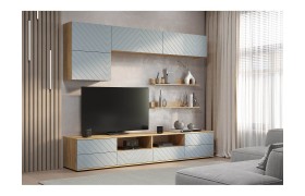 Стенка в гостиную Камелия ГС-01, Крафт, Шарли бриз