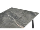 Rion 120 серый мрамор / черный Керамический стол купить