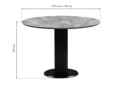 Кэмерон 110х110х75 черный Стол стеклянный распродажа