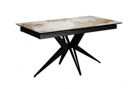 Кухонный стол DikLine DKS140 керамика PANDORA глянец, подстолье черное, о