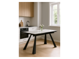 Маунт 140x80 белый мрамор / черный Керамический стол от производителя