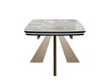 Стол DikLine SKP180 Керамика Titanium Silver River Polished/подс распродажа