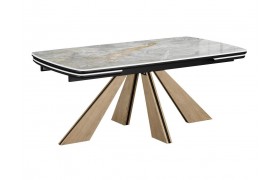 Обеденный стол DikLine SKP180 Керамика Titanium Silver River Polished/подс