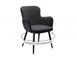 Стул DikLine 503 поворотный TW11 серый, ножки черные недорого