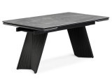 Вейв 160(220)х89 larka grey / черный Керамический стол недорого
