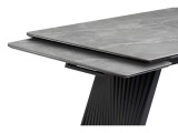 Вейв 160(220)х89 larka grey / черный Керамический стол фото