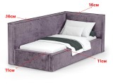 Кровать Bever (90х200) Правое распродажа