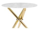 Rock 80х75 white / gold Стол стеклянный купить