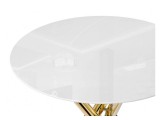 Rock 80х75 white / gold Стол стеклянный распродажа