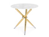 Rock 80х75 white / gold Стол стеклянный недорого