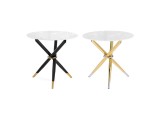 Rock 80х75 white / gold Стол стеклянный фото