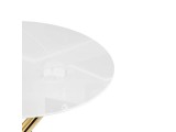 Rock 80х75 white / gold Стол стеклянный купить