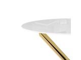 Rock 80х75 white / gold Стол стеклянный распродажа