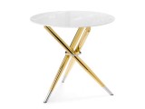 Rock 80х75 white / gold Стол стеклянный от производителя