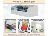 Односпальная кровать-тахта Уника 900 белая с матрасом ГОСТ распродажа