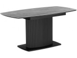 Фестер 140(180)х80 larka grey / черный Керамический стол недорого