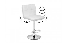 Кресло Paskal white / chrome Барный стул